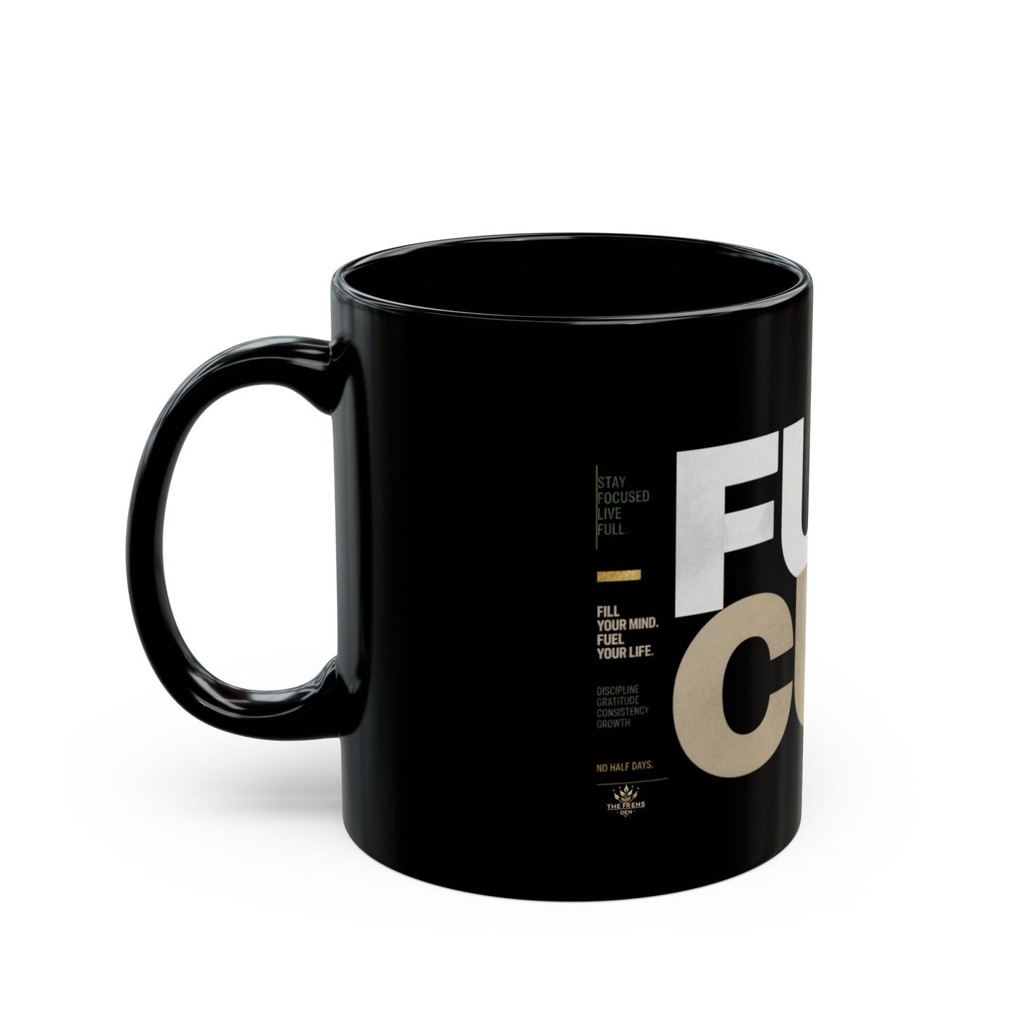 Full Cup Black Mug