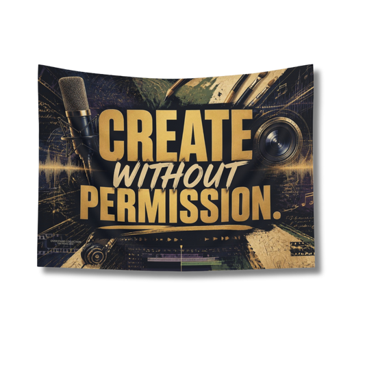 Create Without Permission Wall Tapestry
