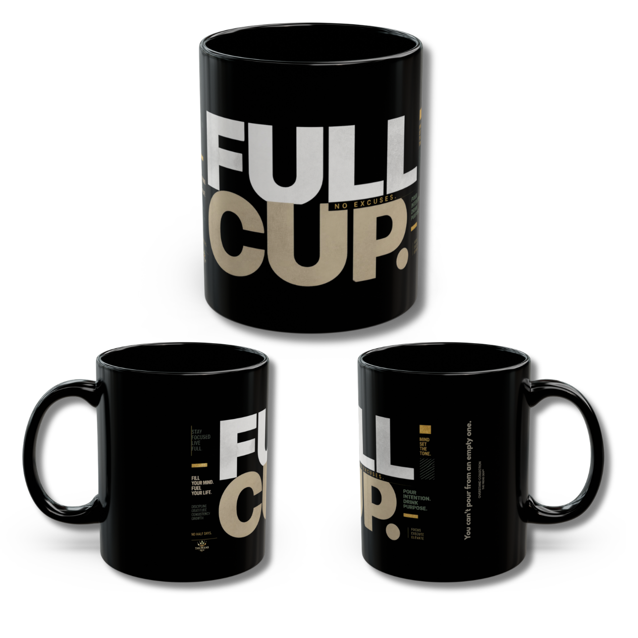 Full Cup Black Mug