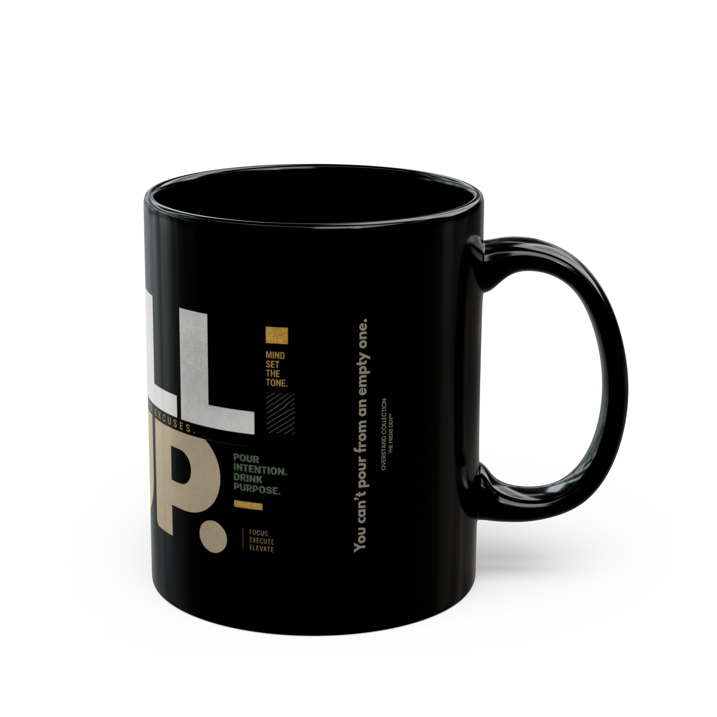 Full Cup Black Mug
