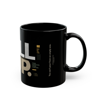 Full Cup Black Mug