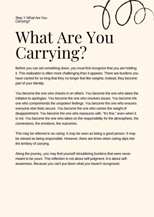 The Unpacking: Not Everything Is Yours to Carry Guided Workbook