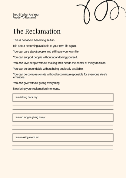The Unpacking: Not Everything Is Yours to Carry Guided Workbook