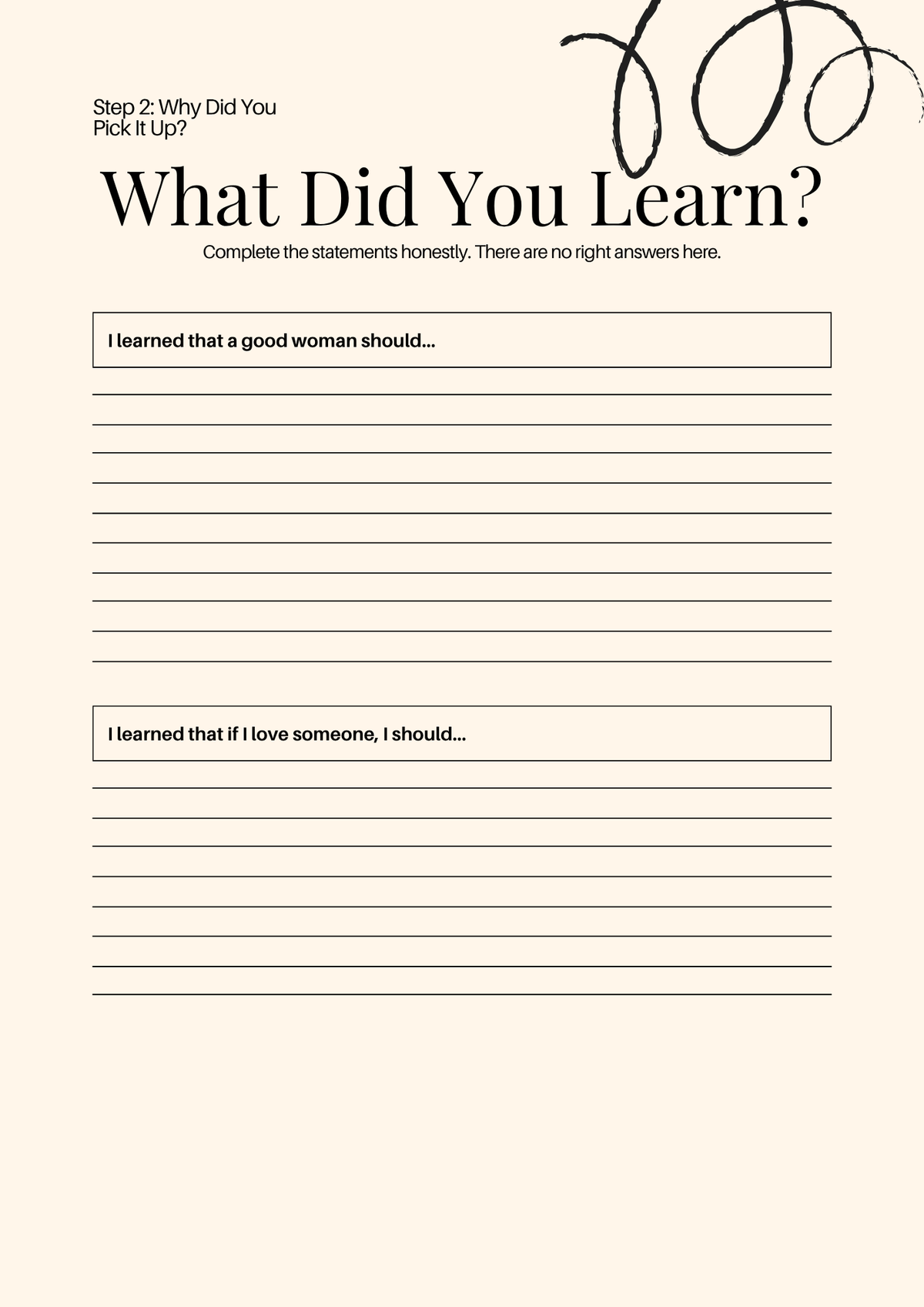 The Unpacking: Not Everything Is Yours to Carry Guided Workbook