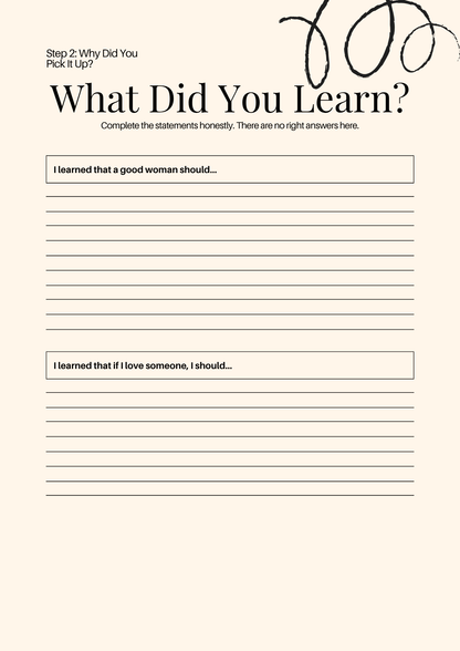 The Unpacking: Not Everything Is Yours to Carry Guided Workbook